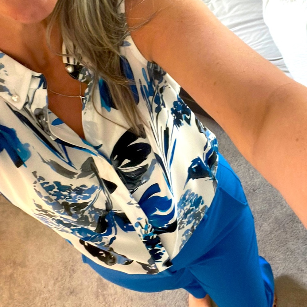 Cobalt blue trousers slim fit